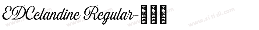 EDCelandine Regular字体转换
